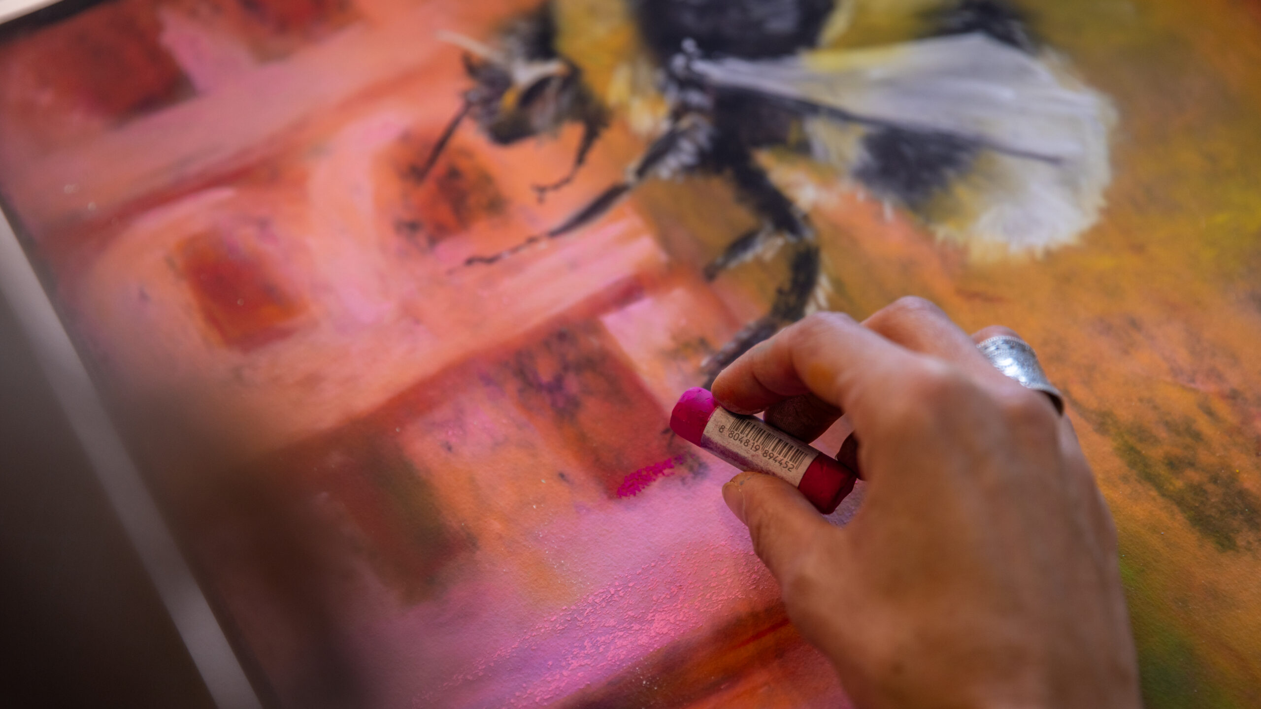 hummel-detail-kunst-kreide-barbara-fuchs-art-farbe-malerei-handwerk-bad-reichenhall